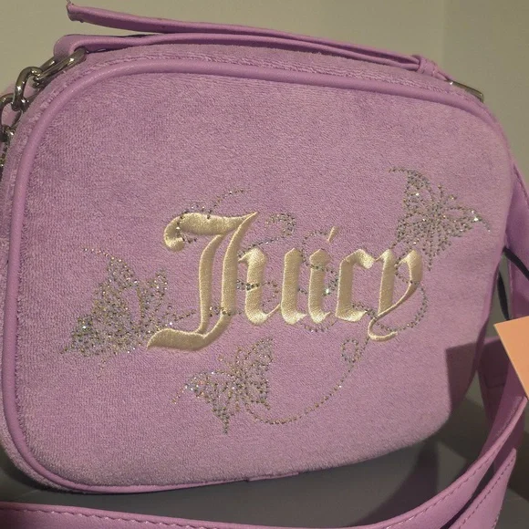 JUICY COUTURE NWT Wingin It Violet Tulle Camera Bag - Picture 3 of 8